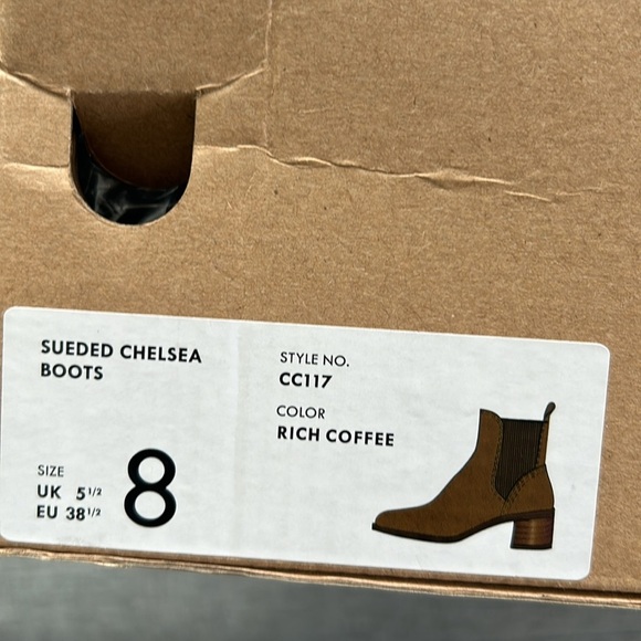 J. Crew Chelsea Tan Suede Ankle Boots Size 8 - Picture 5 of 10